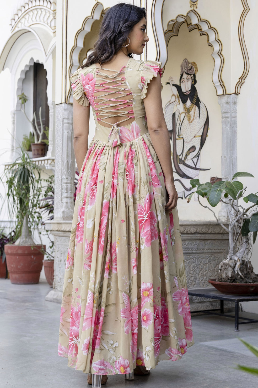 Floral Printed Tending Anarkali Gown