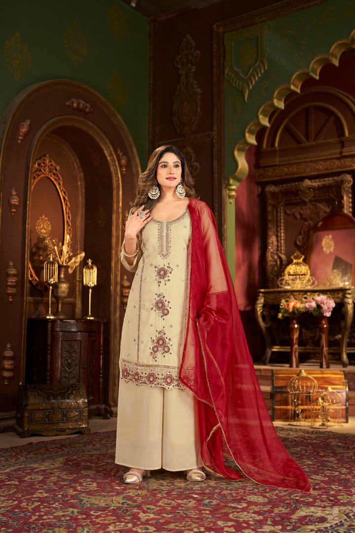 Wedding Wear Kurti plazzo Set