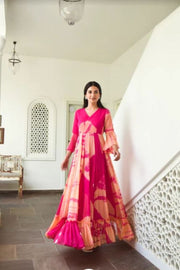 Abstract Designers Printed Anarkali Gown