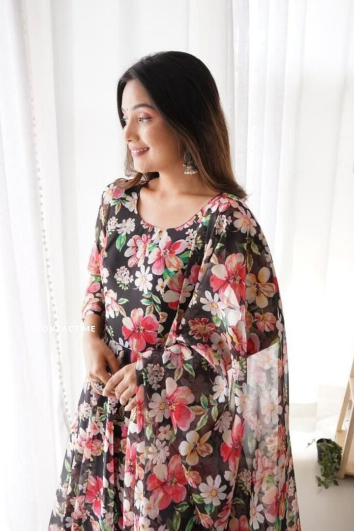 Designer Long Flared Anarkali Suit for Women