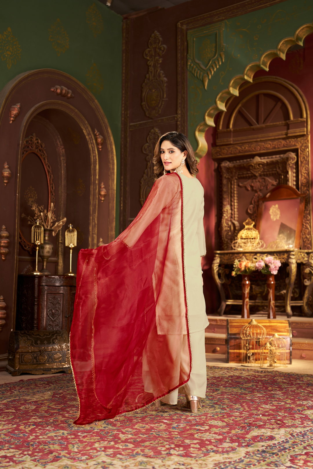 Wedding Wear Kurti plazzo Set