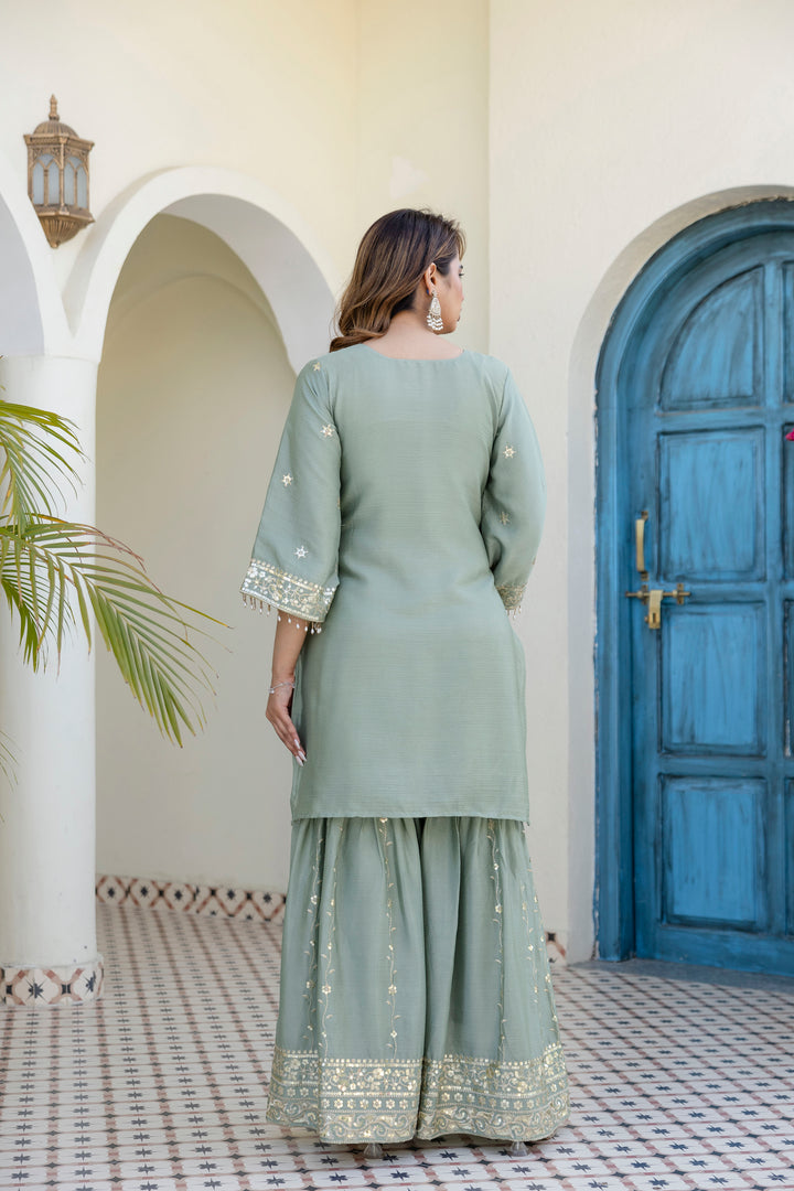Ready-Made Kurti With Sarara And Dupatta