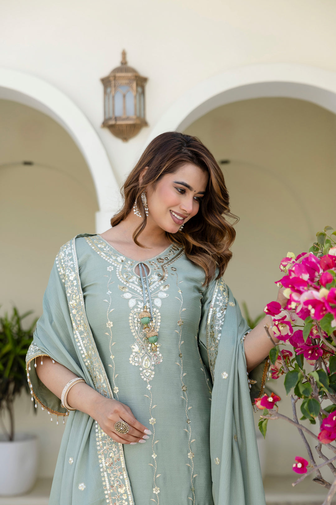 Ready-Made Kurti With Sarara And Dupatta