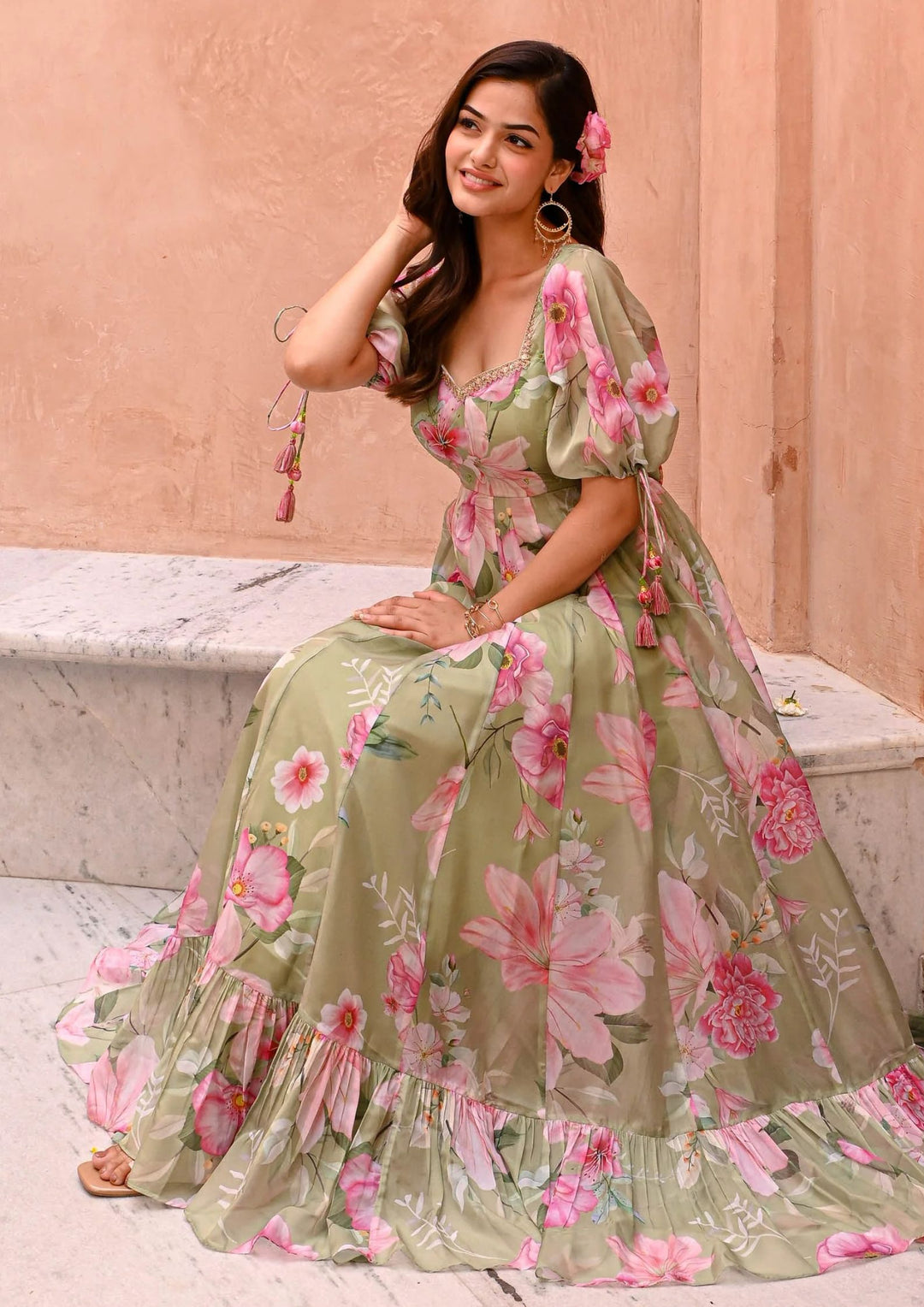 floral design anarkali dresses Anarkali Suits - Floral Print - Salwar Kameez: Buy Designer Indian Suits for Women Online