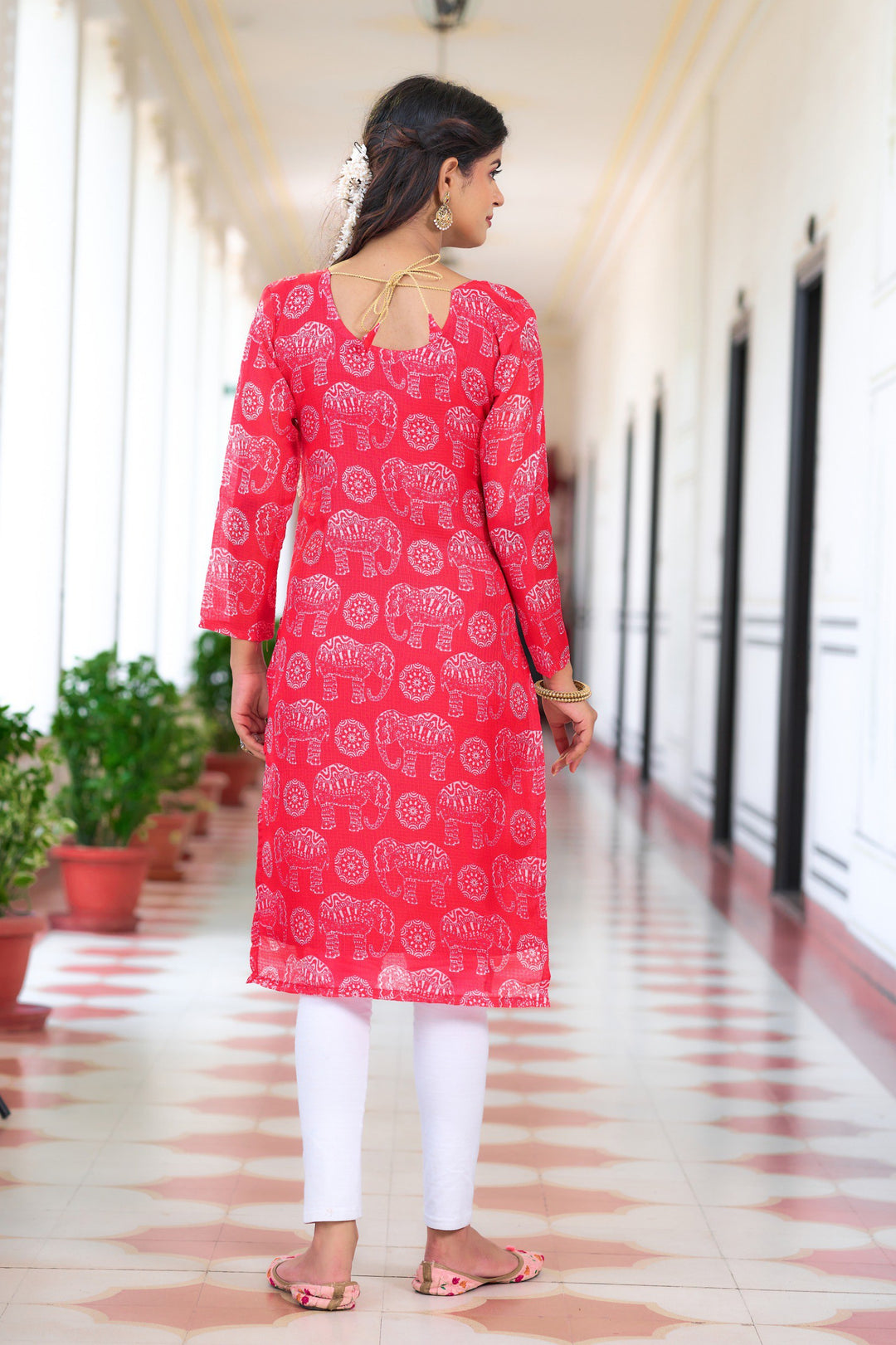 elephant motifs Printed Kurti