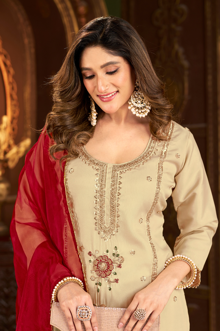 Wedding Wear Kurti plazzo Set