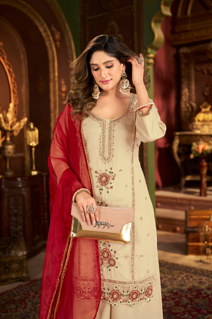 Wedding Wear Kurti plazzo Set