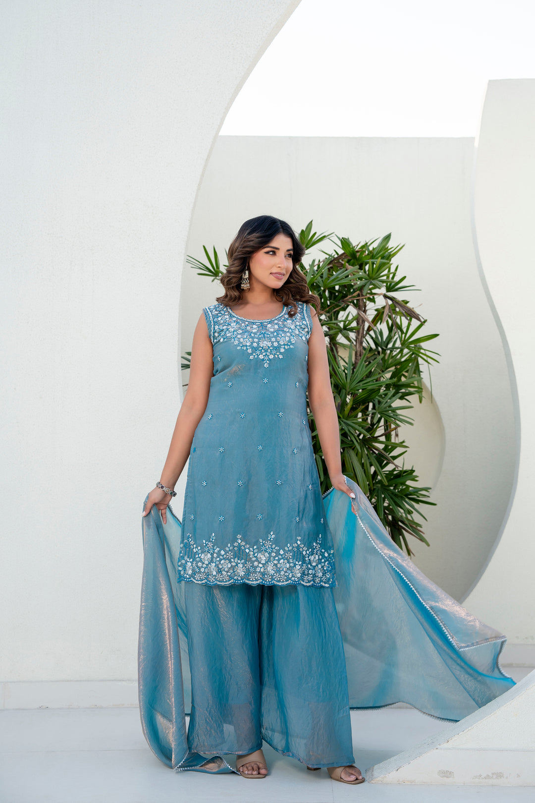 Havy Beads Work Kurti Set