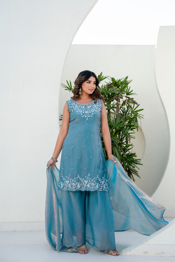 Havy Beads Work Kurti Set