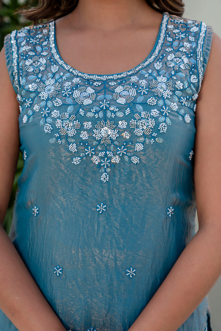 Havy Beads Work Kurti Set