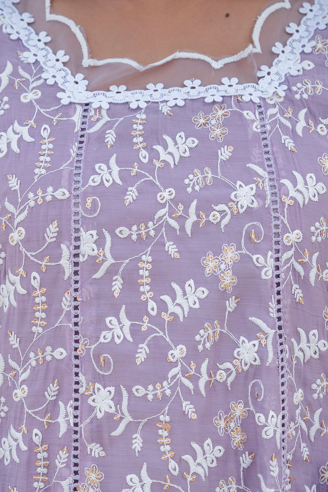New Stylish Designer Purple kurti Set