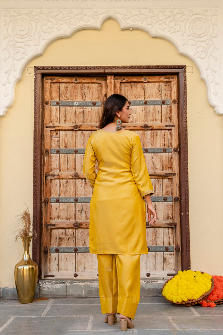 Mustered Color designer kurti set