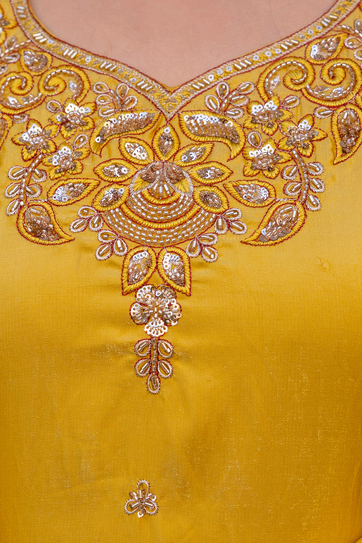 Mustered Color designer kurti set