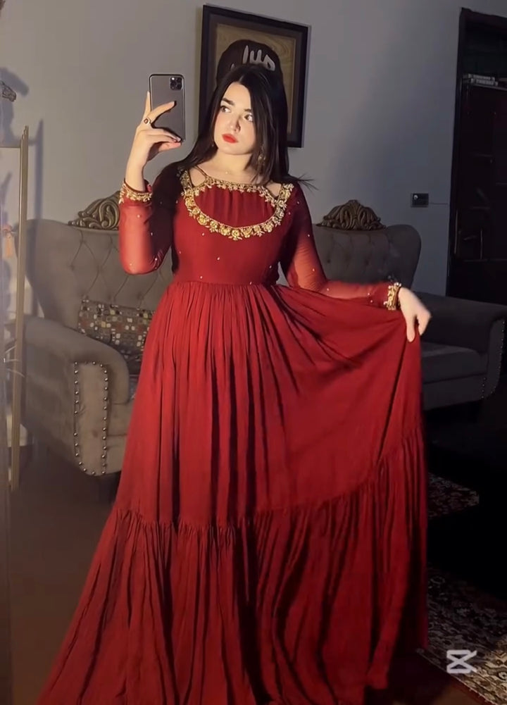 Đěsigner Party Wear Look Fancy Gown,Dupatta & Bottom Set