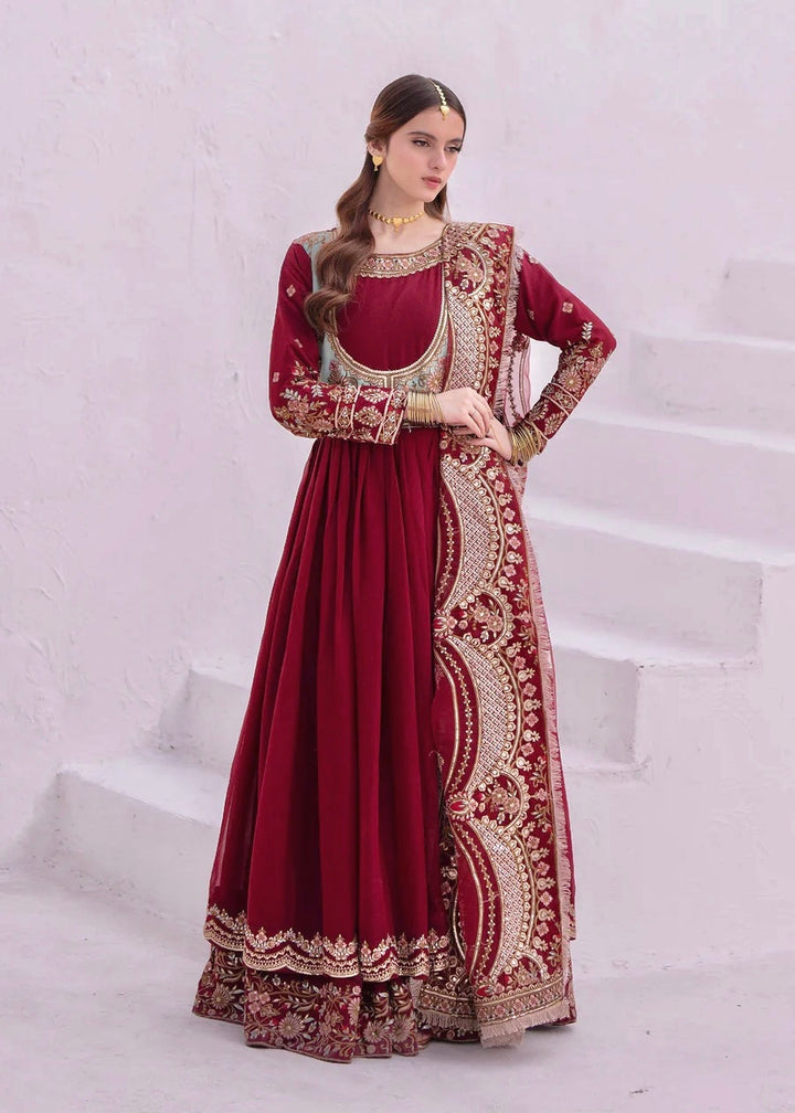 Heavy Blooming Faux Georgette Double Layer Flair Anarkali Gown