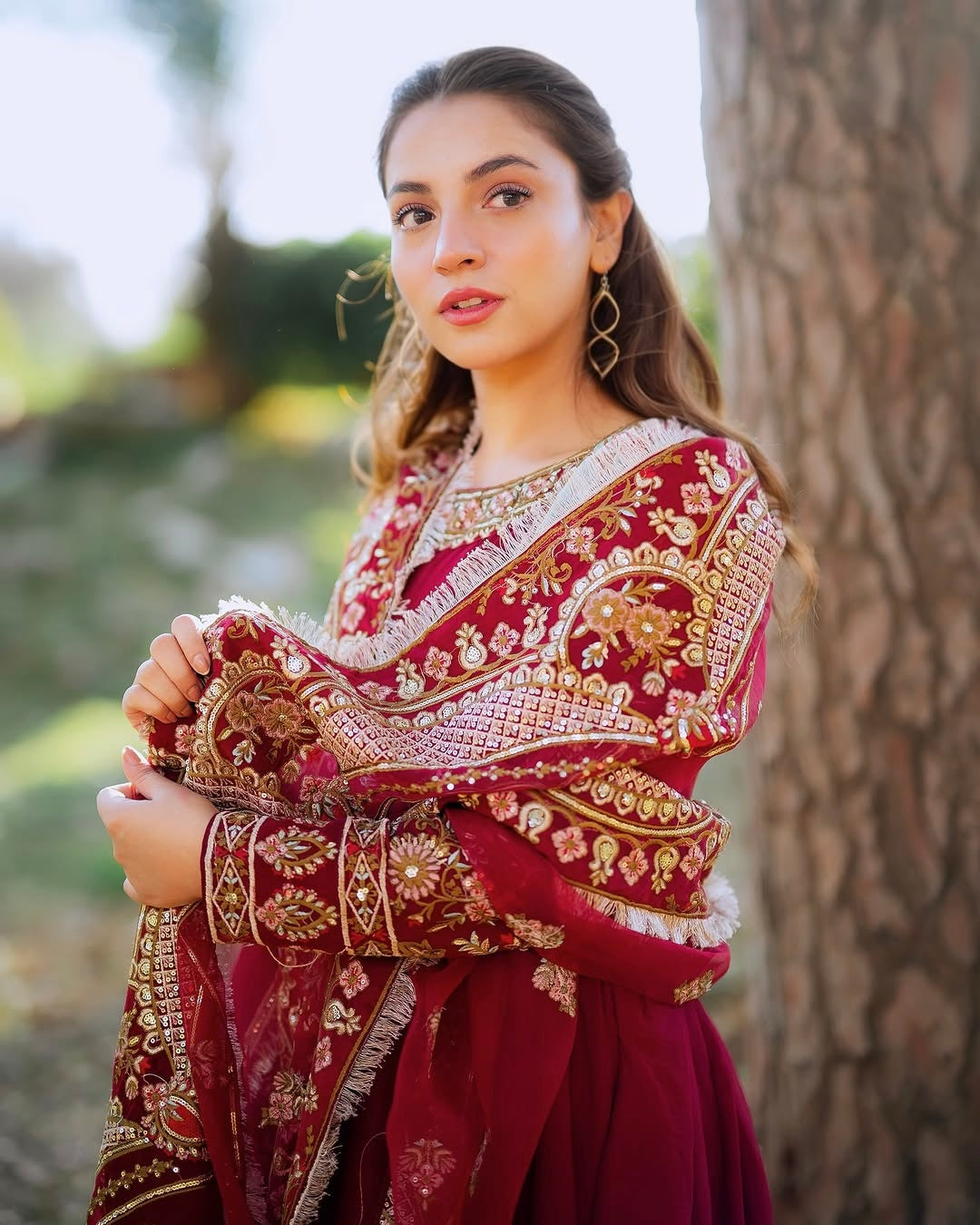 Heavy Blooming Faux Georgette Double Layer Flair Anarkali Gown