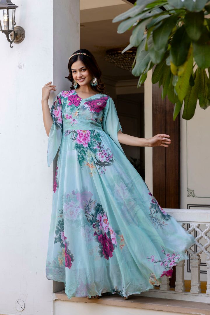 Desinger Maxi Digital Print anarkali Gown