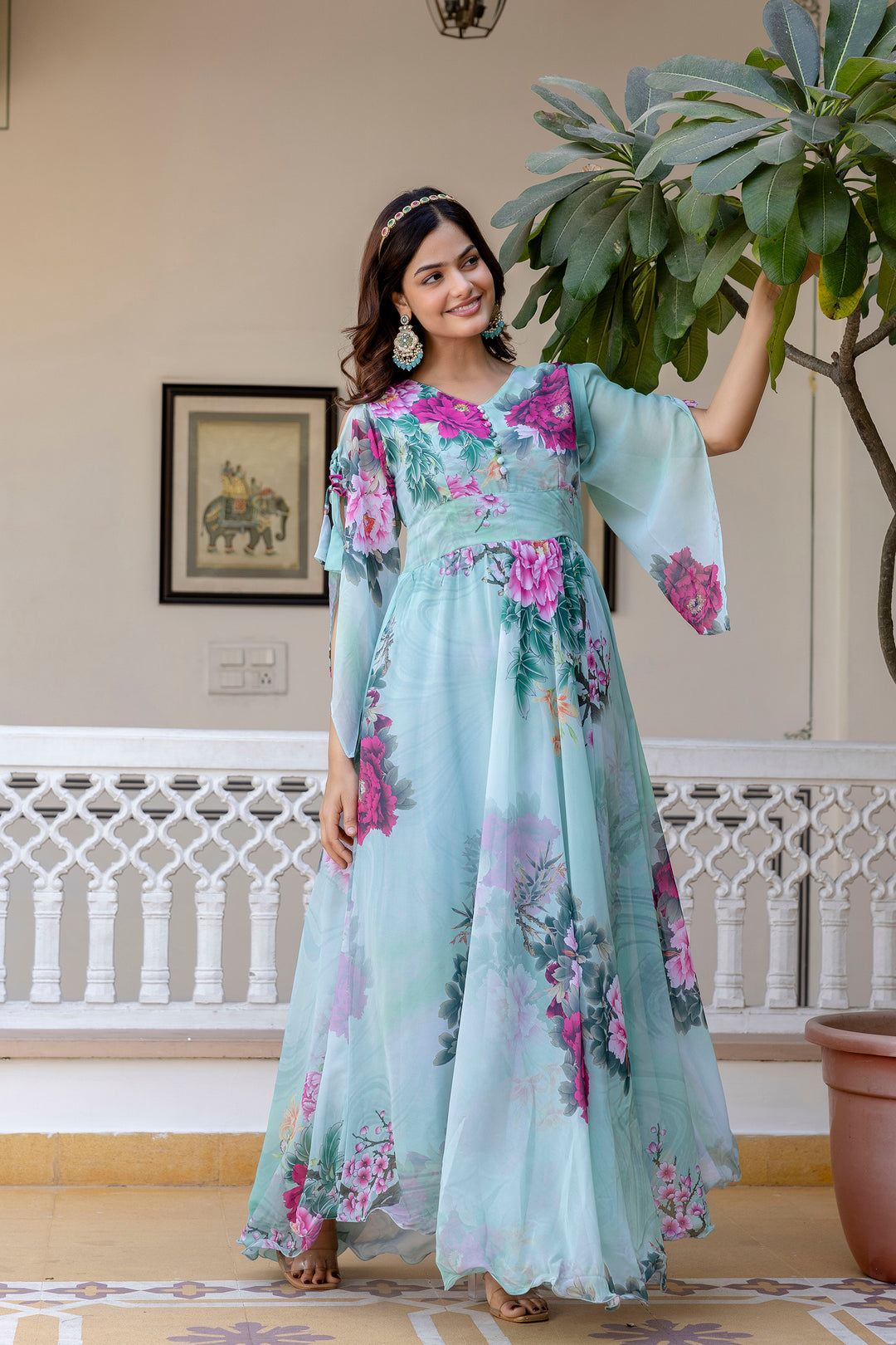 Desinger Maxi Digital Print anarkali Gown