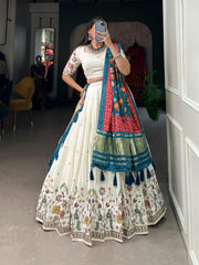 more peach cotton Sequins And Thread Embroidery Work Lehenga Choli