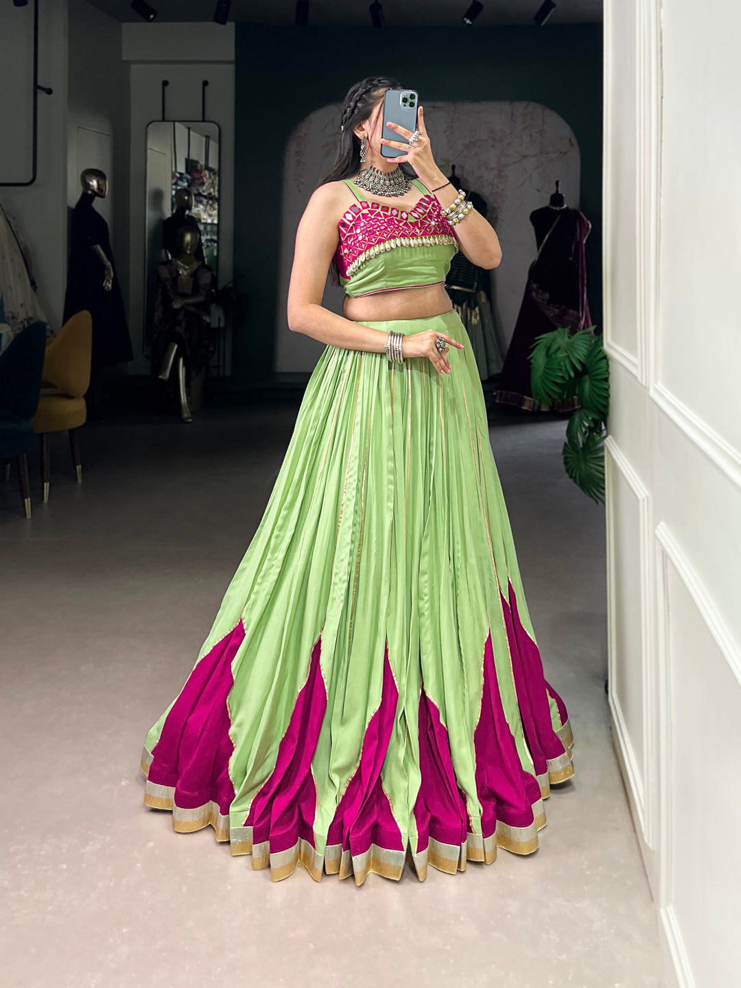 Pure Rayon Navratri Lehenga Choli