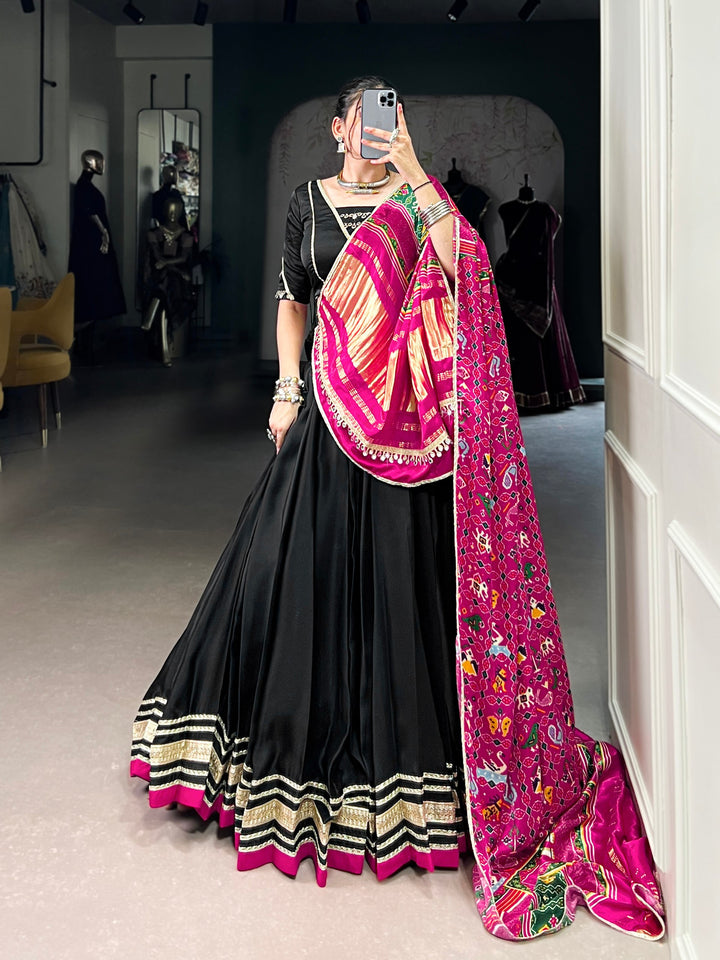 Black Georgette Navratri Lehenga Choli