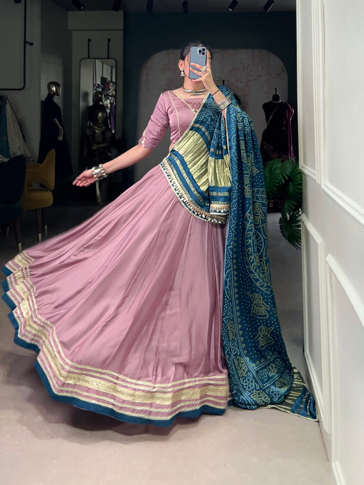 Onion Georgette Navratri Lehenga Choli