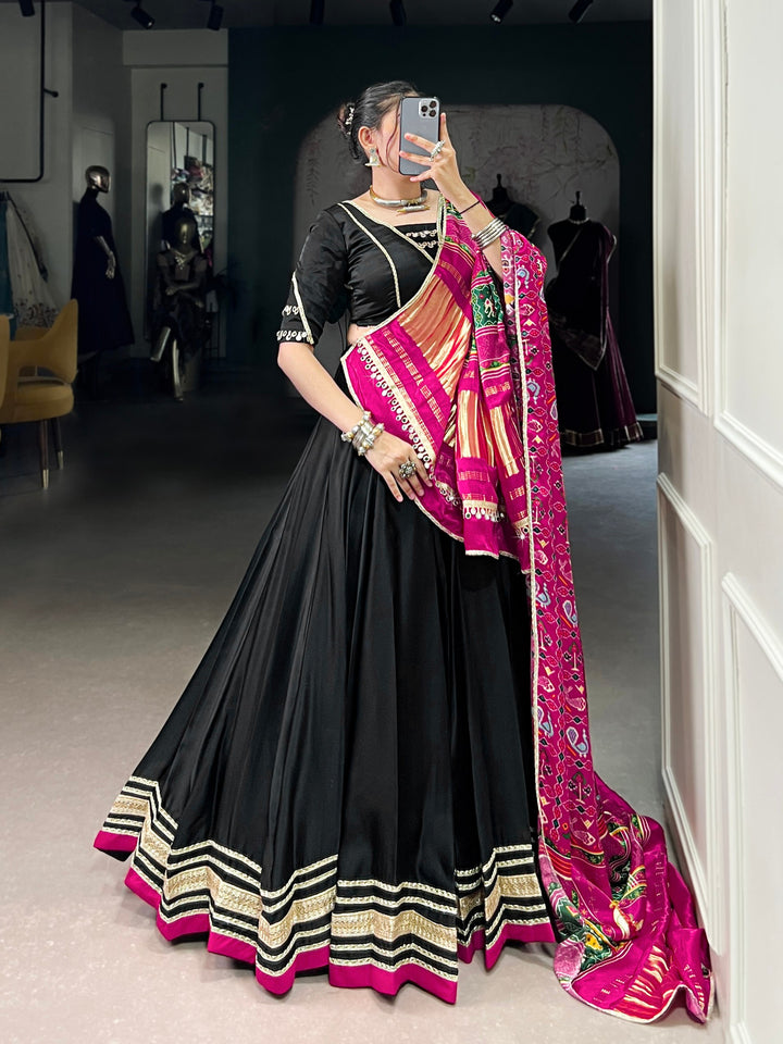 Black Georgette Navratri Lehenga Choli