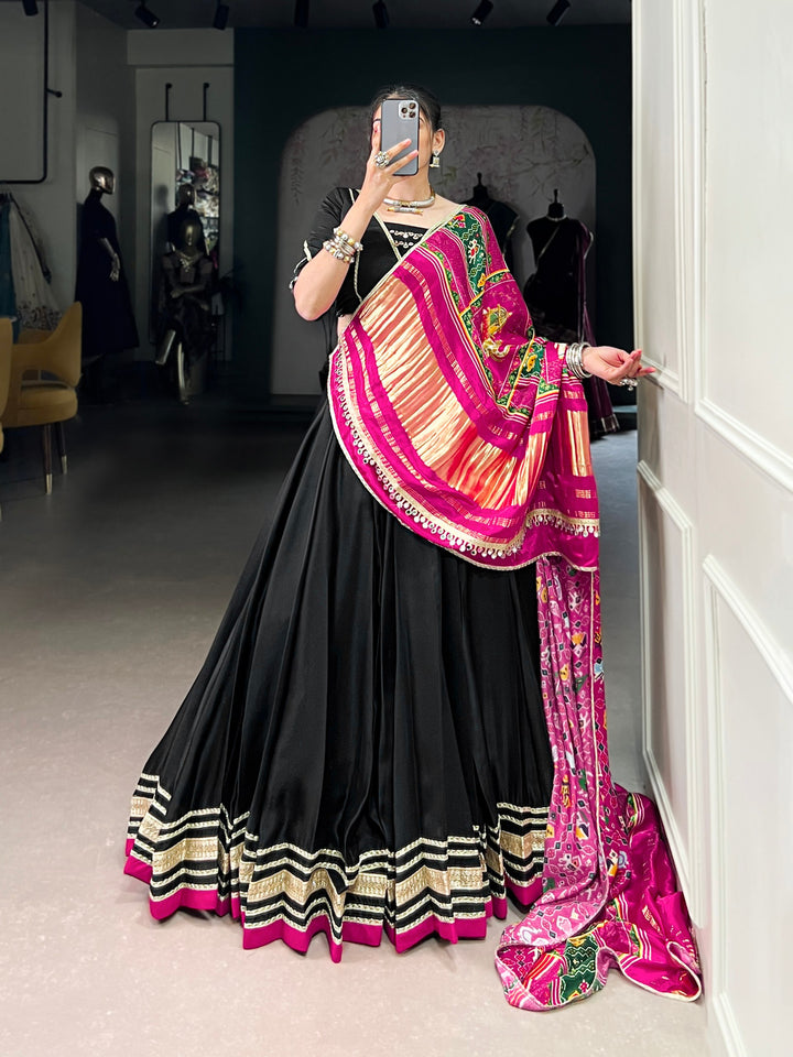 Black Georgette Navratri Lehenga Choli
