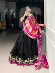 Black Georgette Navratri Lehenga Choli