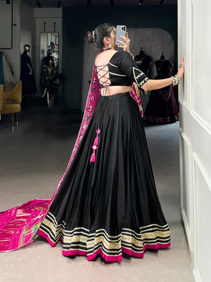 Black Georgette Navratri Lehenga Choli