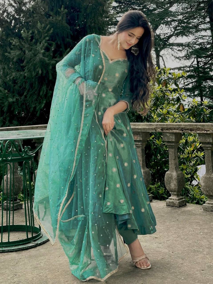 simmar silk Anarkali Suit
