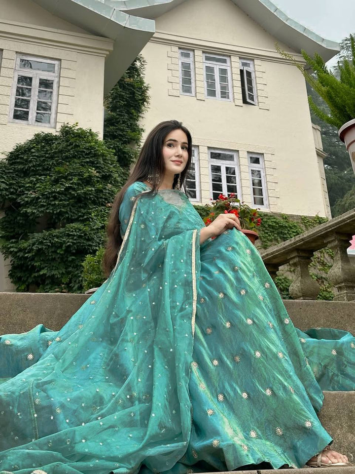 simmar silk Anarkali Suit