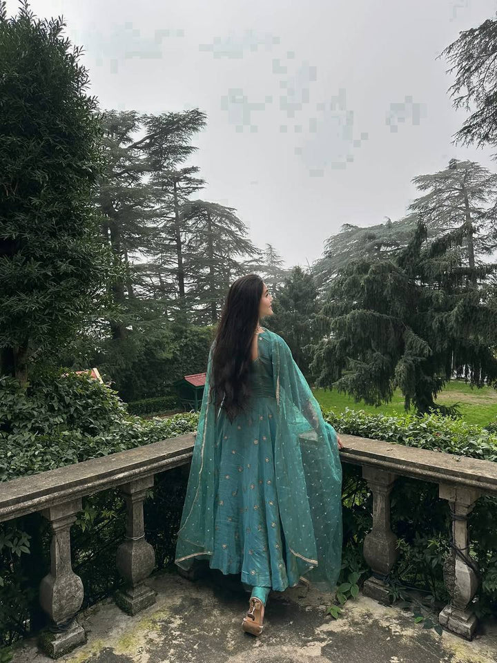 simmar silk Anarkali Suit