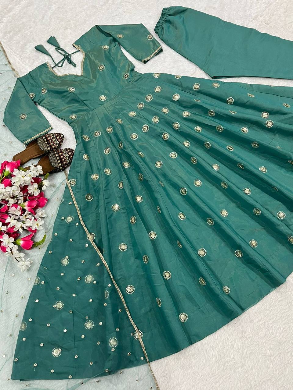 simmar silk Anarkali Suit