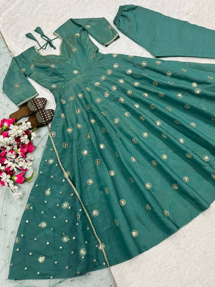 simmar silk Anarkali Suit