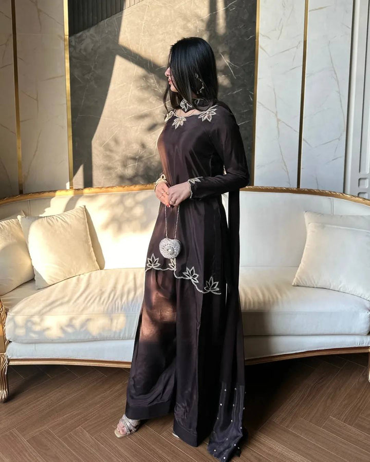 Đěsigner Party Wear Look Top With Farshi Salwar