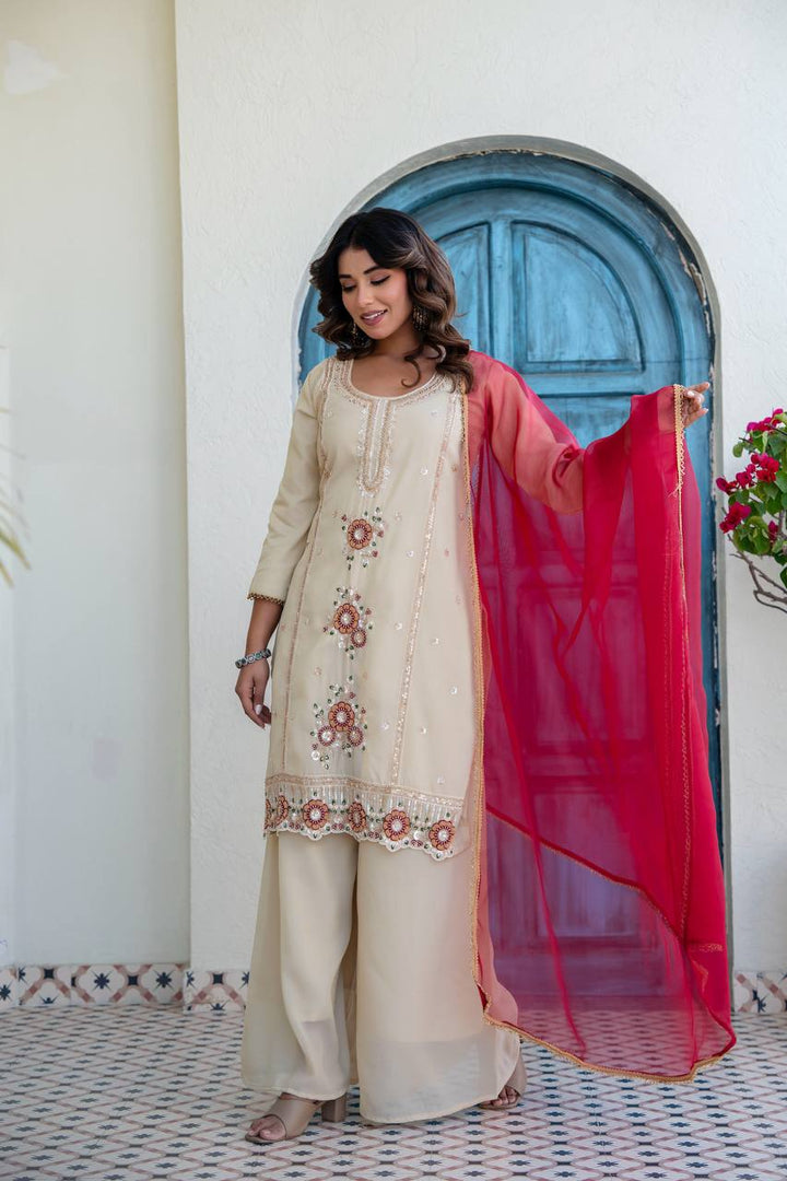 Wedding Wear Kurti plazzo Set