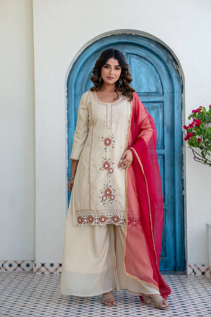 Wedding Wear Kurti plazzo Set