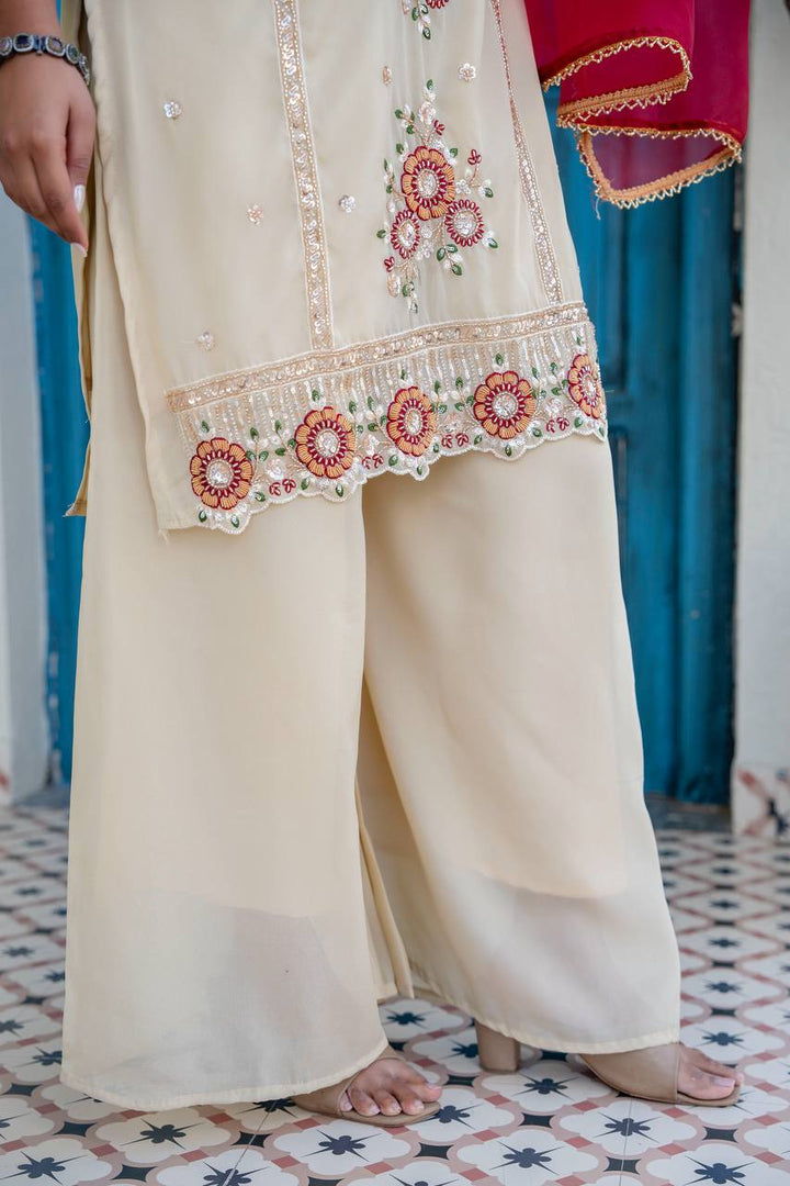Wedding Wear Kurti plazzo Set