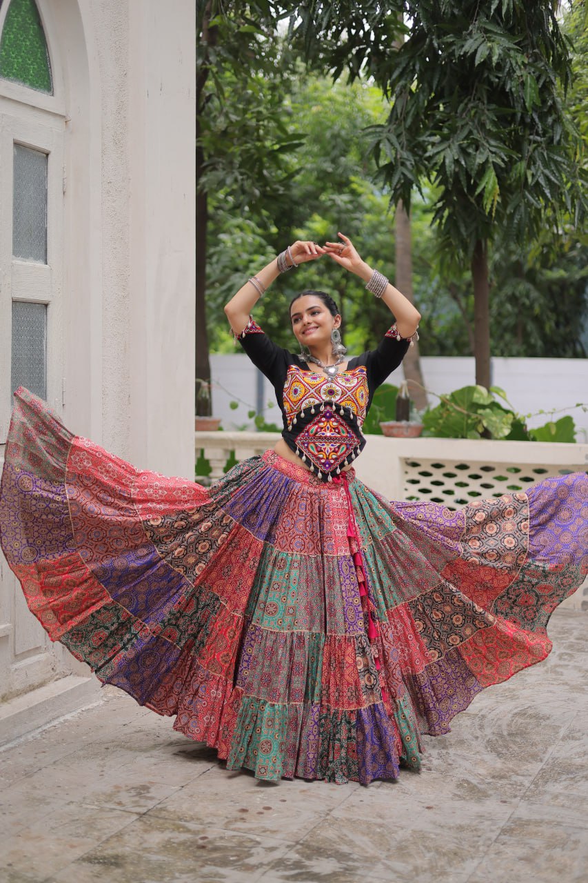 Multi-colors Lehenga With Top