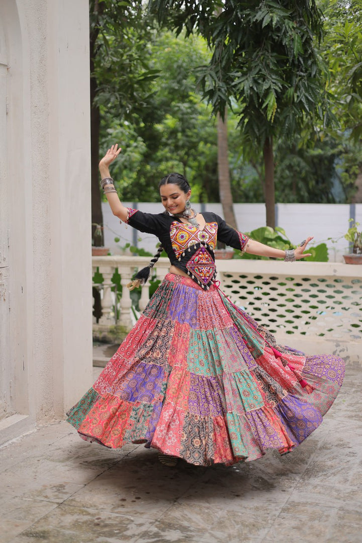 Multi-colors Lehenga With Top