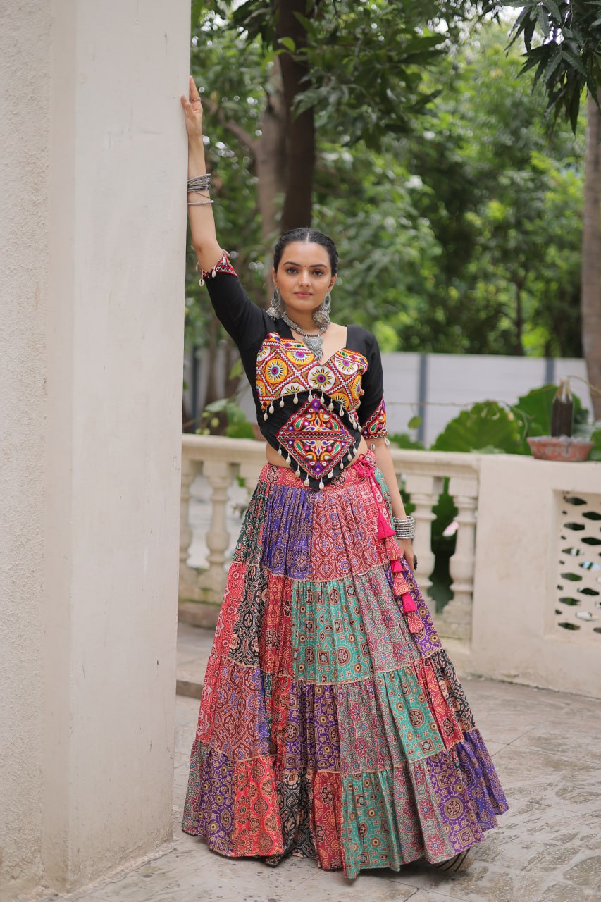 Multi-colors Lehenga With Top