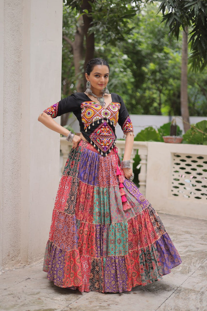 Multi-colors Lehenga With Top