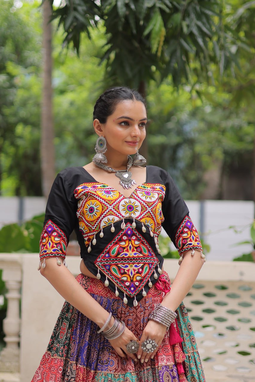 Multi-colors Lehenga With Top