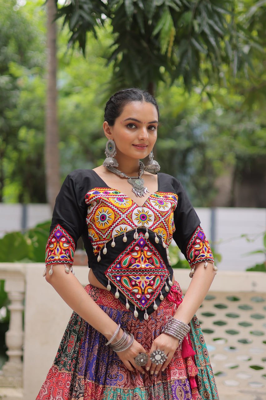 Multi-colors Lehenga With Top