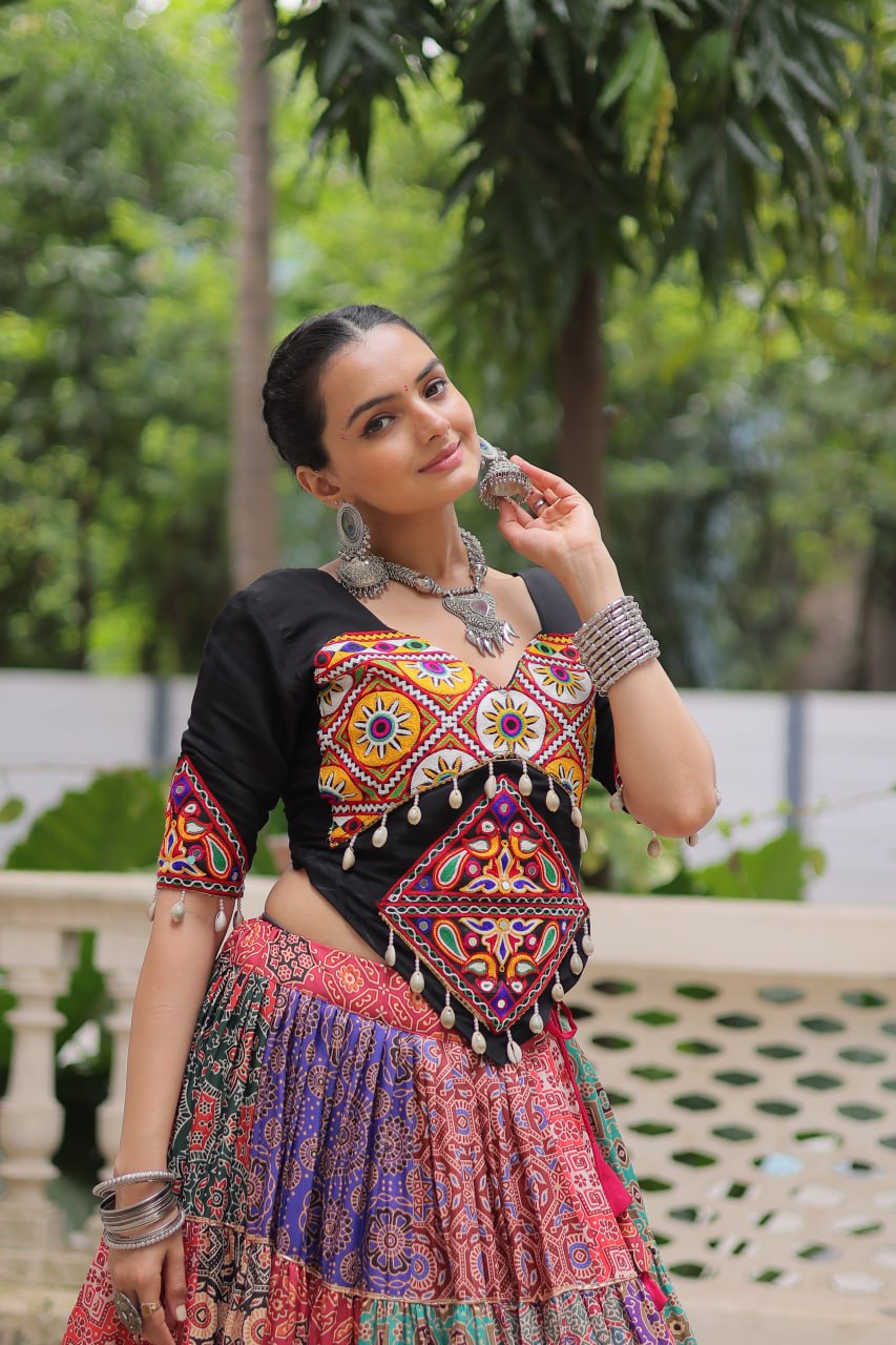 Multi-colors Lehenga With Top