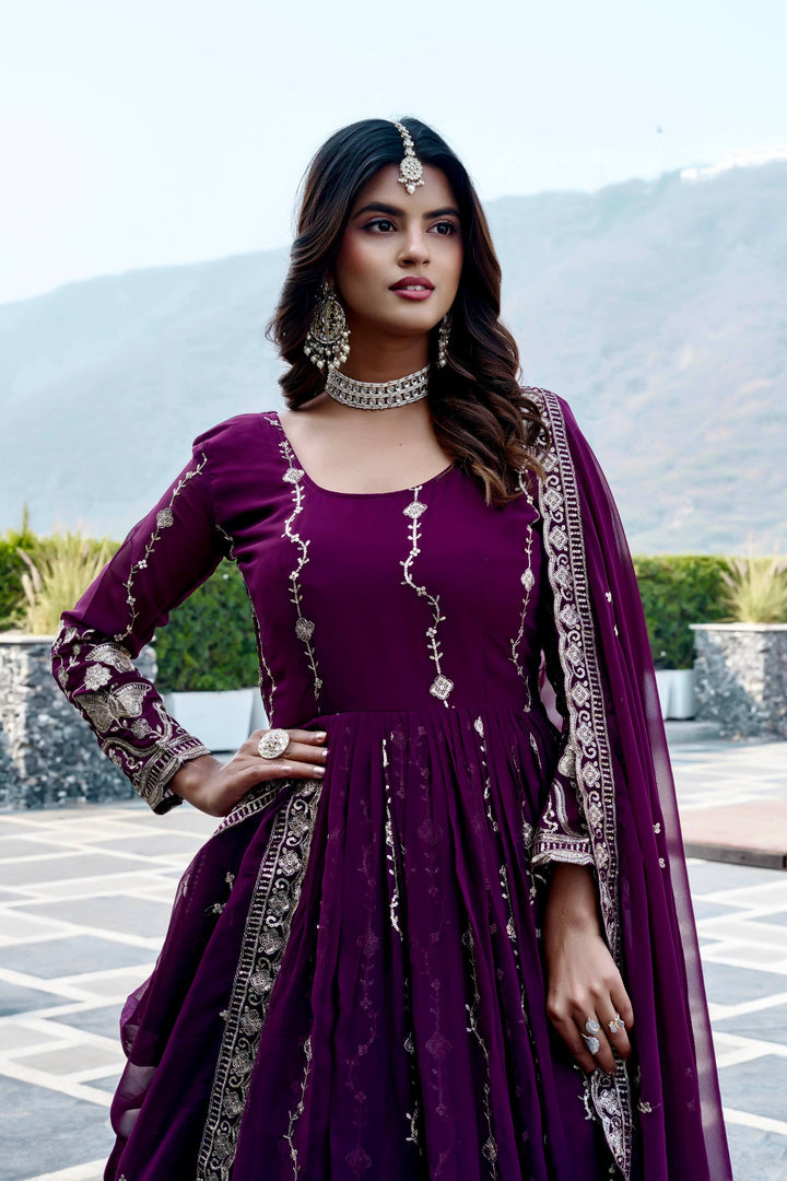New Festival Long Gown & Duptta Set