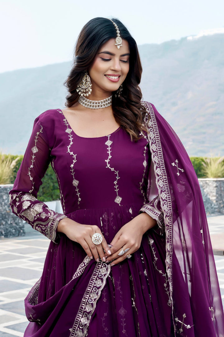 New Festival Long Gown & Duptta Set