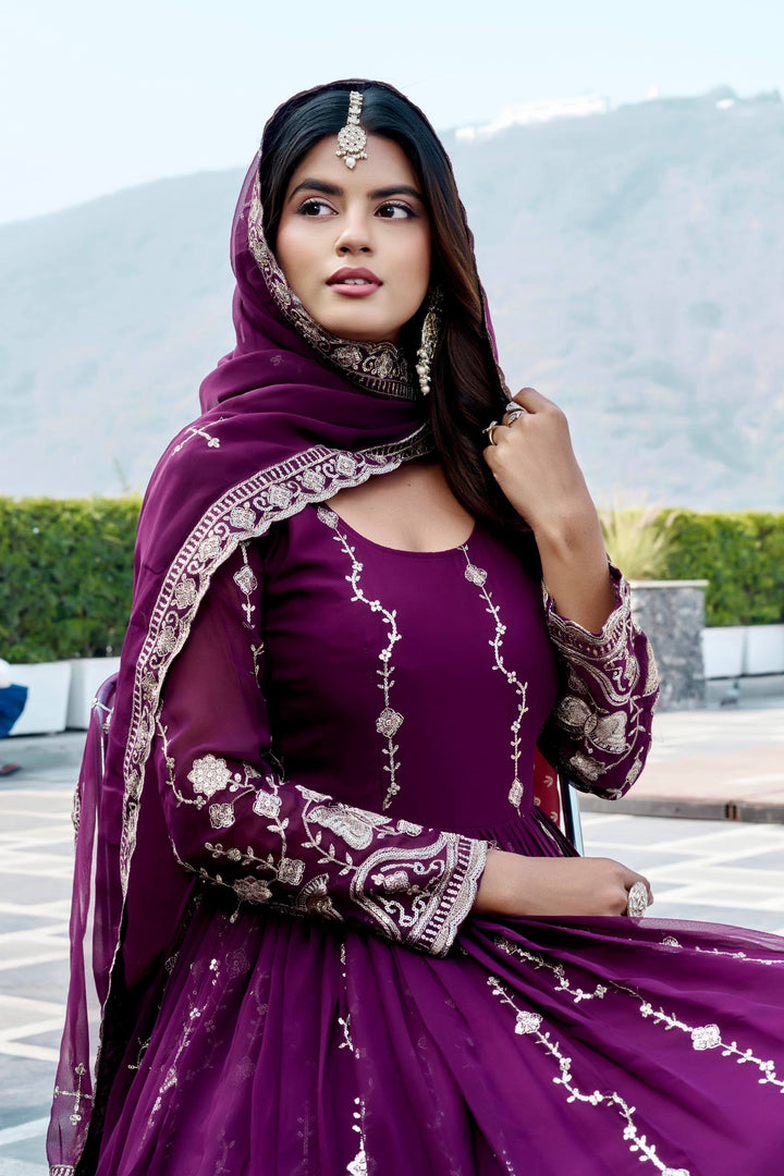 New Festival Long Gown & Duptta Set