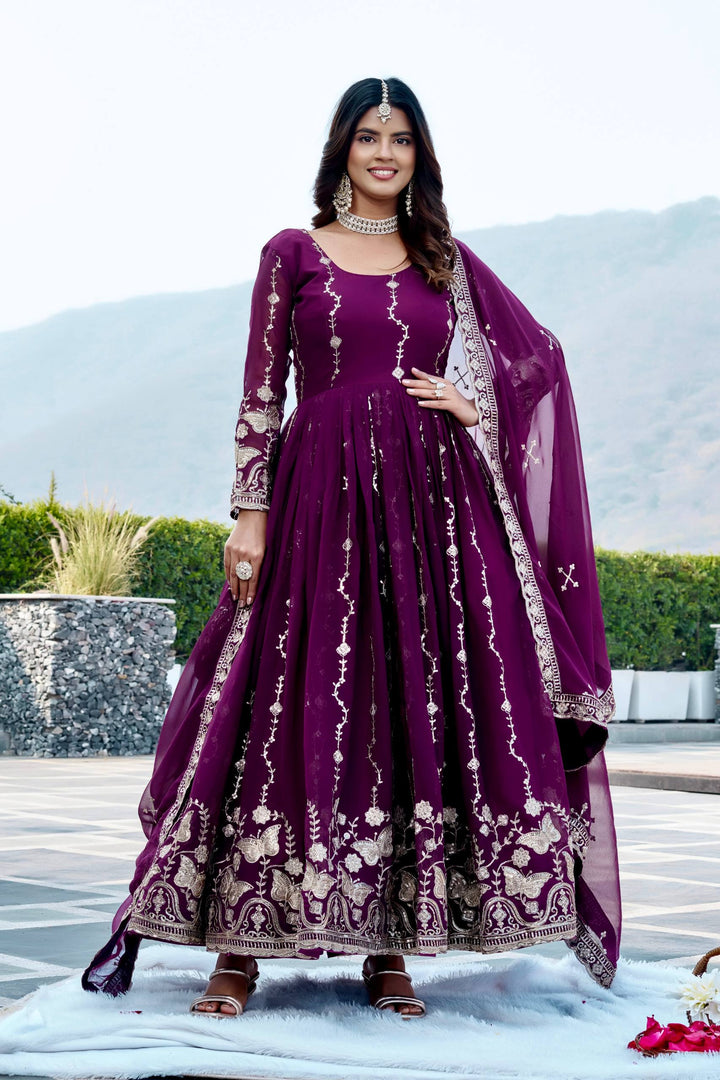 New Festival Long Gown & Duptta Set